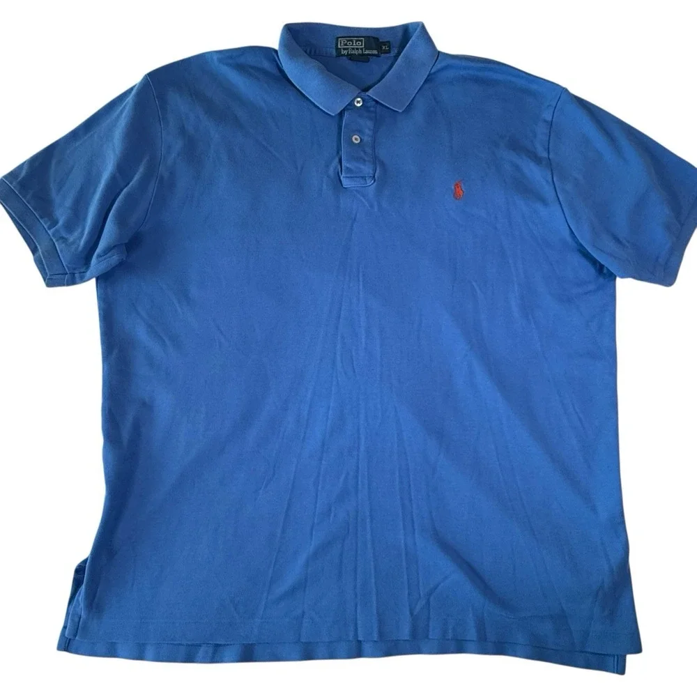 Polo Ralph Lauren Polo Shirt Mens XL Blue Classic Fit Cotton Short Sleeve Pony
